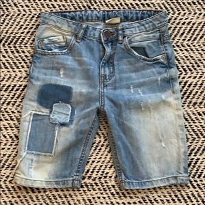 Zara Boys Denim Patchwork Shorts